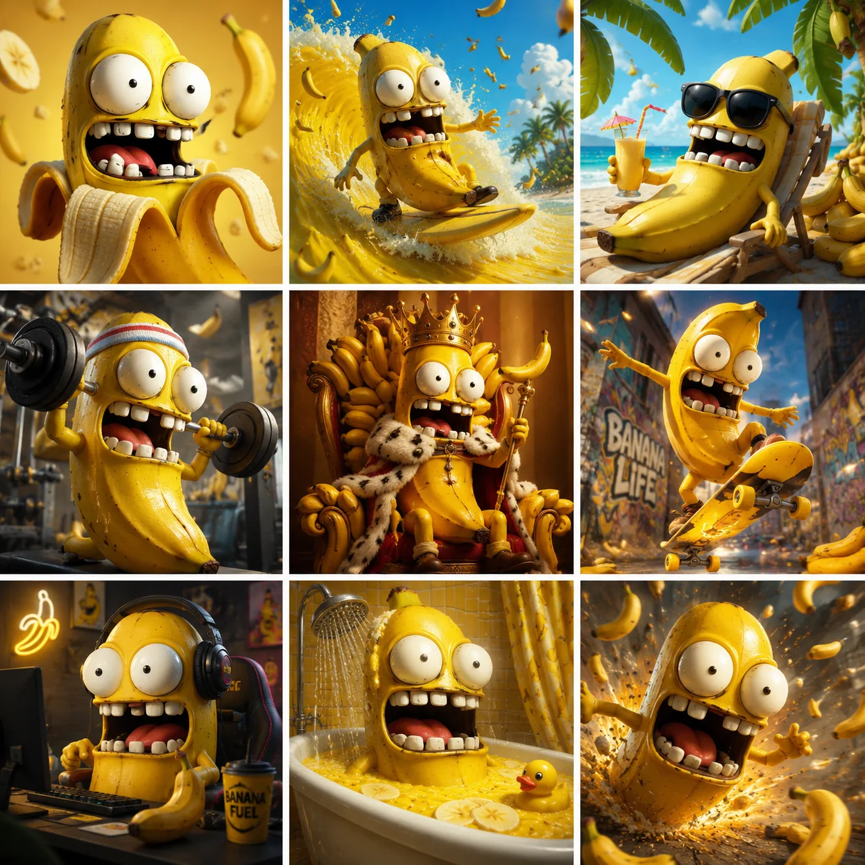 Banana Jack adventure collage