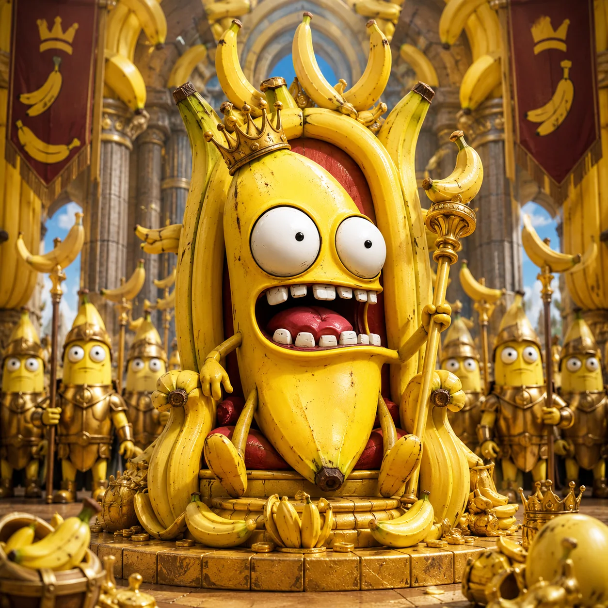 Banana Jack as a banana king